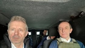 Předsedové českého, resp. polského Senátu Miloš Vystrčil a Tomasz Grodzki na Ukrajině, 14. dubna