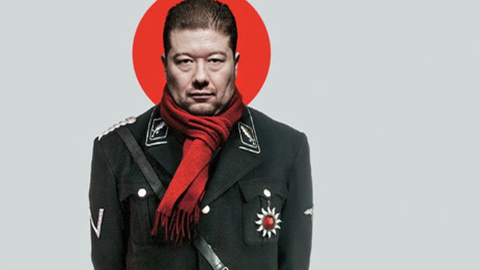 Tomio Okamura na koláži od Jana Ignáce Říhy