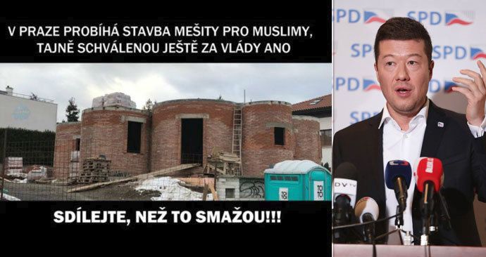 Lidé se děsí stavby mešity: Jde ale o vilu Tomia Okamury.