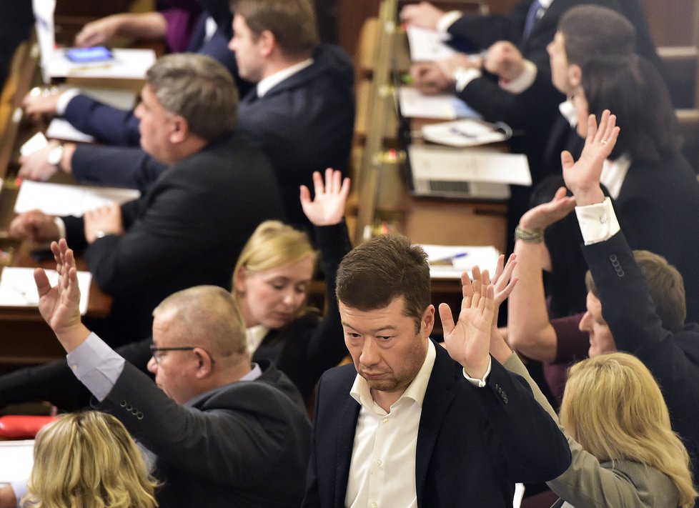 Tomio Okamura (SPD) během prvního dne jednání nové Poslanecké sněmovny