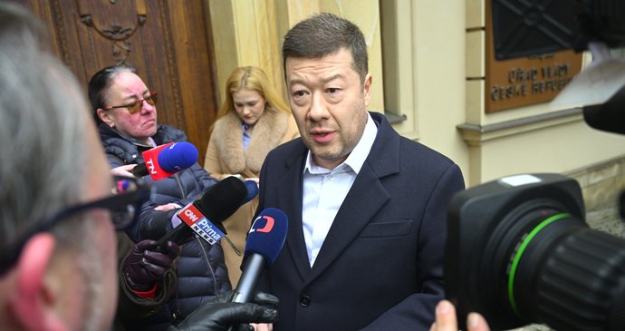 Šéf SPD a předseda Sněmovny Tomio Okamura (únor 2026)