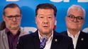 Šéf SPD Tomio Okamura ve volebním štábu při komunálkách (10.10.2026) Šéf SPD Tomio Okamura ve volebním štábu při komunálkách (10.10.2026)