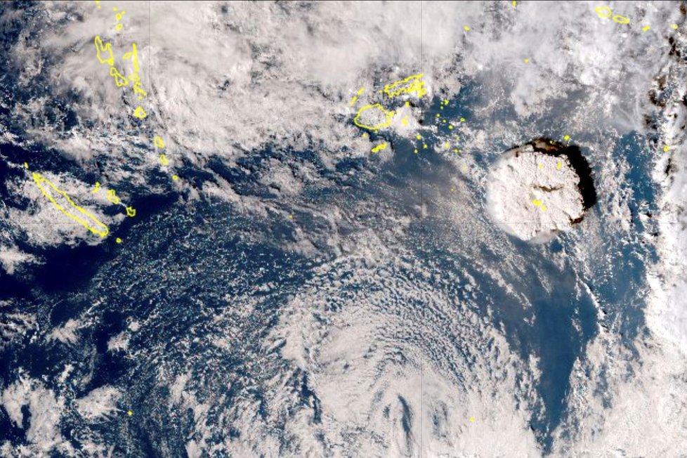 Mohutná erupce způsobila tsunami.