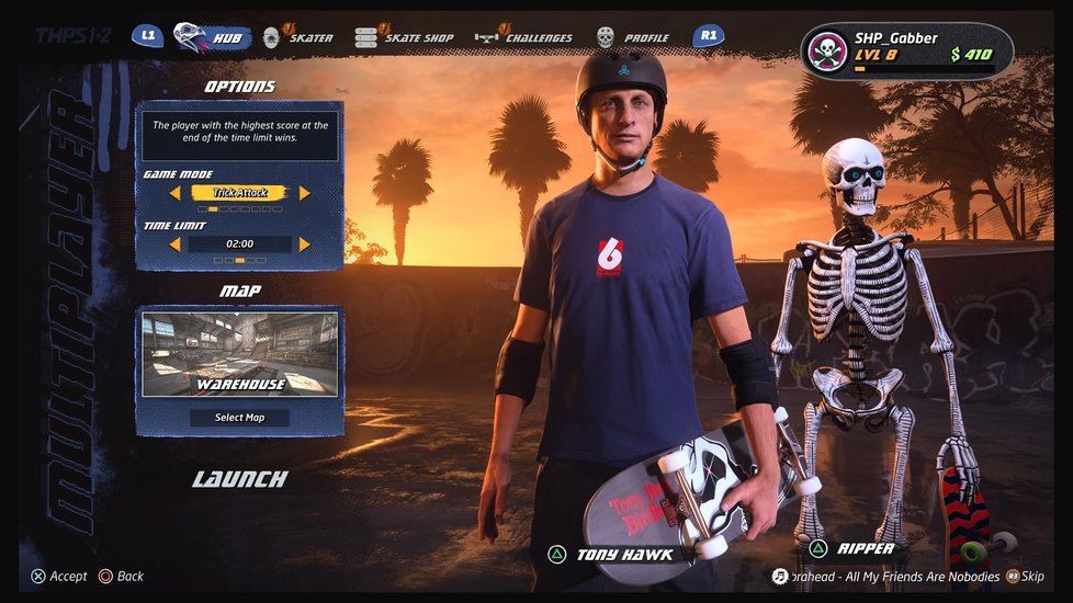 Tony Hawk’s Pro Skater 1 + 2 pro PlayStation 4