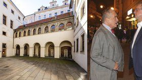 Tyršův dům je barokním palácem v centru Prahy. Karel Schwarzenberg (vlevo) a Miroslav Kalousek jsou bývalí předsedové TOP 09
