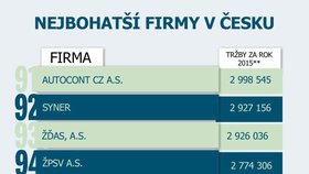 Které firmy jsou v Česku TOP?