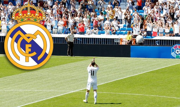 Gareth Bale při představování fanouškům Realu