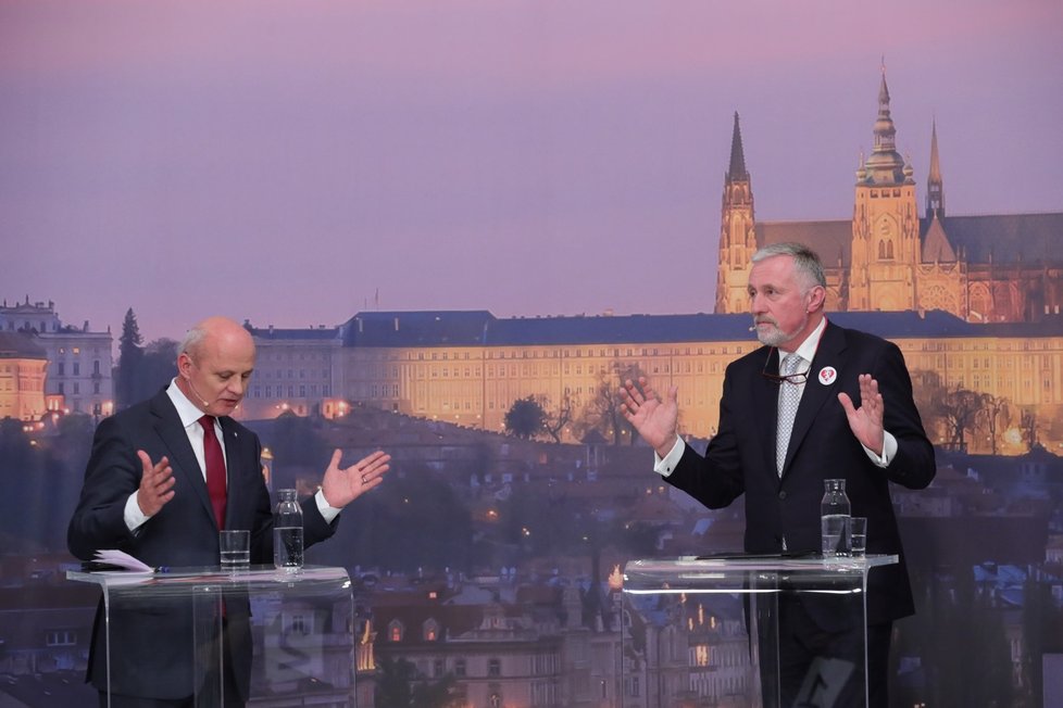 Michal Horáček a Mirek Topolánek v duelu Blesku