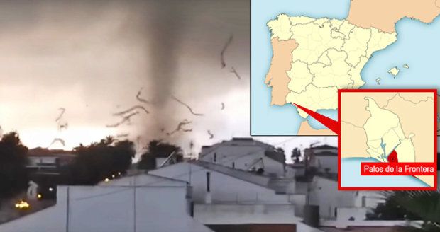 Obří tornádo štípalo domy: Ve Španělsku sčítají škody