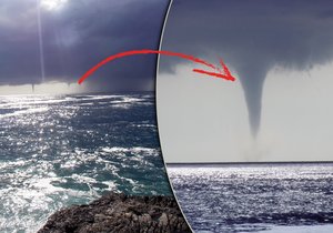 Jih Chorvatska nyní zasáhly bouře. Jeden ze čtenářů již dřív u poloostrova Istrie vyfotil i tornádo.