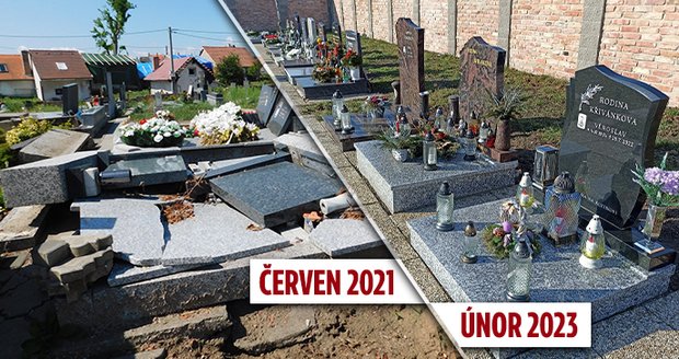 Tornádo zničilo hřbitovy: Po roce a půl jsou náhrobky opravené, kameníci se nezastavili