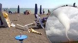 Italskou pláží se přehnalo tornádo: Deset zraněných!