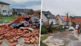 Tornádo poničilo také obec Stebno na Lounsku.