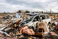 40 tornád v USA a záběry zkázy: Téměř 100 mrtvých, zdevastované město i zničený sklad Amazonu