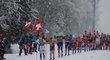Mužský závod na Tour de Ski poznamenaly pády, závodníci jeli kvůli špatnému počasí v jednom balíku