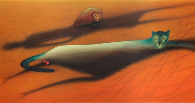 Obraz malířky Toyen Mirage (Přelud) z roku 1967 se na dnešní aukci v Praze prodal za 31,2 milionu korun