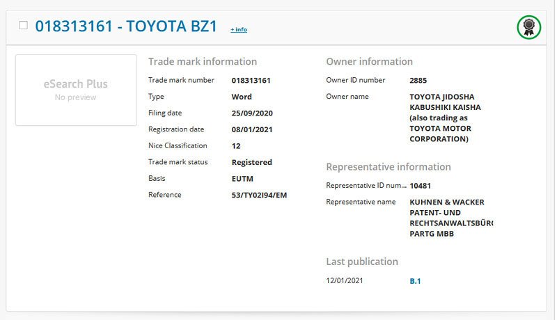 Toyota BZ1