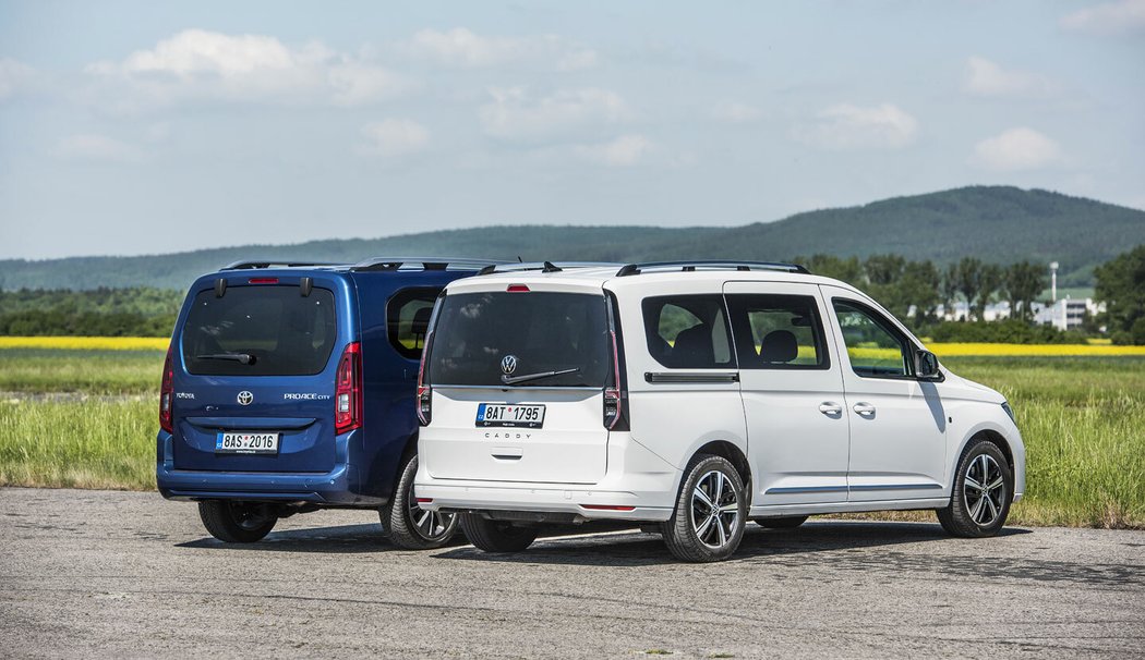 Toyota Proace City Verso Long 1.5 D-4D AT vs. Volkswagen Caddy Maxi 2.0 TDI DSG