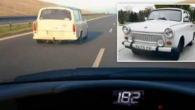 Polského řidiče, který jel Hondou asi 183 km/h, předjel starý trabant!