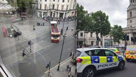 Uzavřené londýnské náměstí Trafalgar Square