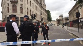 Uzavřené londýnské náměstí Trafalgar Square