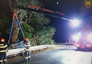 Při čtvrteční noční dopravní nehodě u Drnholce na Břeclavsku zemřeli řidič a spolujezdec.