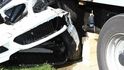 Tragická nehoda prototypu BMW 3 Hybrid – jak je vidět, náraz byl zřejmě velmi prudký a řidič neměl šanci střetu zabránit