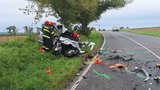 Děsivá srážka osobáku a dodávky na Hodonínsku: Jeden mrtvý!