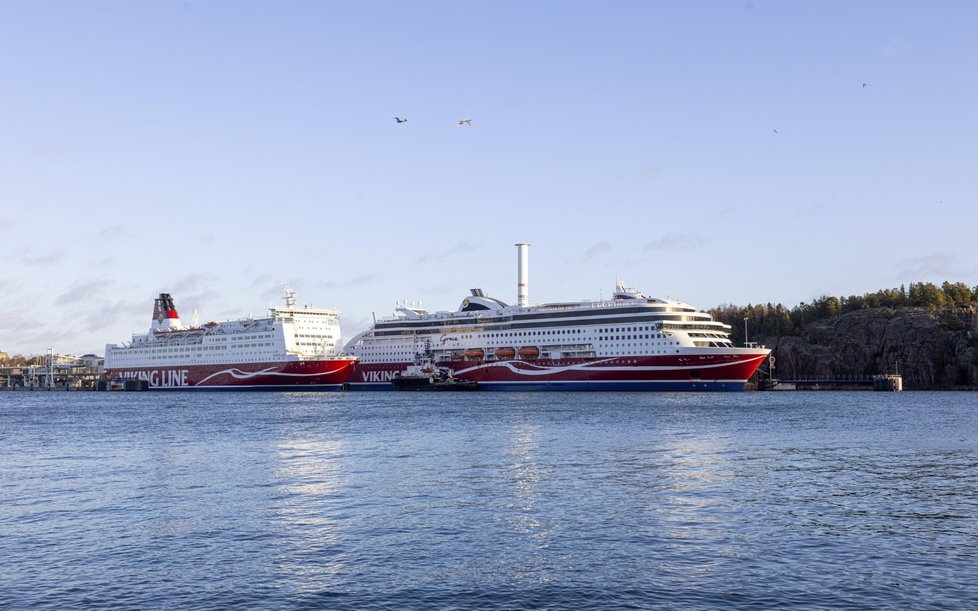 Finský trajekt najel u Aland na mělčinu, nikdo nebyl zraněn (22. 11. 2020).