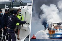Požár trajektu u řeckého Korfu: Našli pohřešovaného, který přežil. 10 nezvěstných