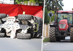 V Horních Počernicích se srazila čtyřkolka s traktorem. Řidič čtyřkolky nehodu nepřežil.