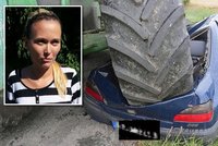 Veronika, které slisoval auto traktor: Řidič nekoukal na cestu