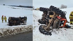 V pohraničí se převrátil traktor a zranil chlapce: Řídil ho opilý Čech