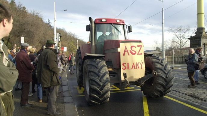 traktor, zemědělci, protest