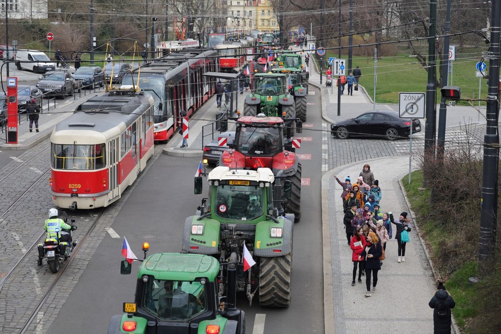 Protest zemědělců na Letné (7.3.2024)