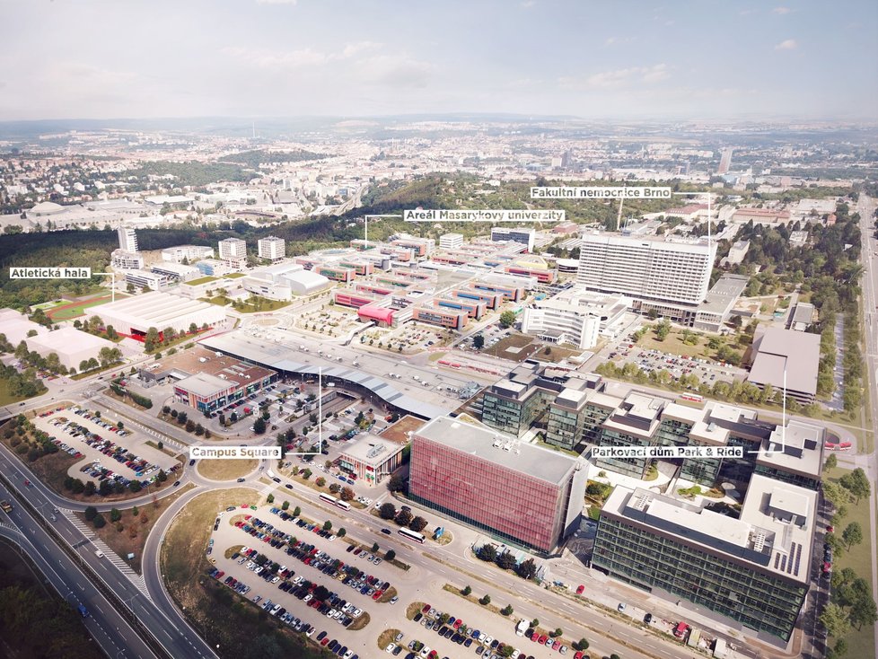 Tak bude vypadat v roce 2022 konečná tramvajová stanice v Brně-Bohunicích u fakultní nemocnice a univerzitního kampusu.