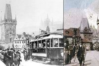 Přes Karlův most jezdily unikátní tramvaje: Křižík jim vymyslel elektřinu zespod