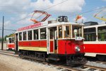 Na slavnostní zahájení provozu úseku tramvaje Sídliště Modřany – Libuš byly vypraveny i historické tramvaje, 26. 5. 2023