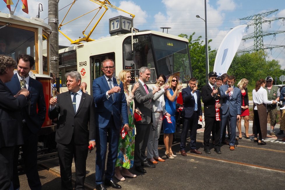 Slavnostní zahájení provozu tramvaje v úseku Sídliště Modřany – Libuš, 26. 5. 2023