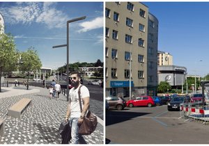 Porovnání stavu vybraných úseků ulic před a po plánované rekonstrukci tramvajové trati na Praze 3, 15. 8. 2023