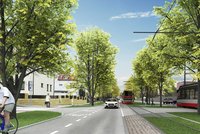 Pět nových zastávek, stromořadí a zelené koleje. DPP zahájil stavbu tratě z Divoké Šárky na Dědinu