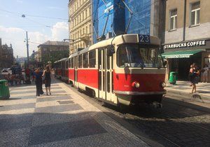 Kvůli vedru se poškodily tramvajové koleje v Nuslích. (ilustrační foto)