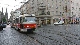 Mezi náměstím míru a náměstím I. P. Pavlova nebudou kvůli rekonstrukci kolejí jezdit tramvaje. (ilustrační foto)