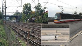 Na některých místech na pomezí Smíchova a Zlíchova musejí tramvaje kvůli špatnému technickému stavu trati jezdit velice pomalu.