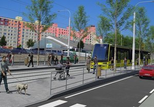 Nová tramvajová linka č. 3 by v Plzni vozila cestující z Vinic do centra a zpět.