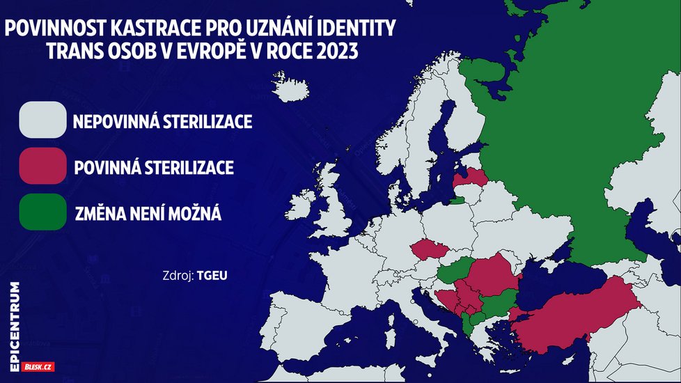 Česko je jedna z mála zemí, která při úřední změně pohlaví vyžaduje kastraci.