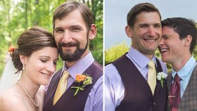 Pár nafotil nové svatební fotky poté co se z nevěsty stal ženich