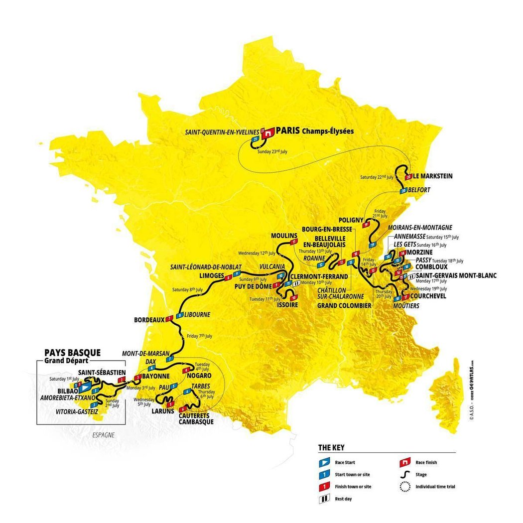 Trasa Tour de France 2023