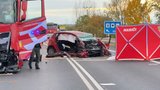 Hrůza u Třebíze: Dva mrtví po střetu osobního auta s kamionem!