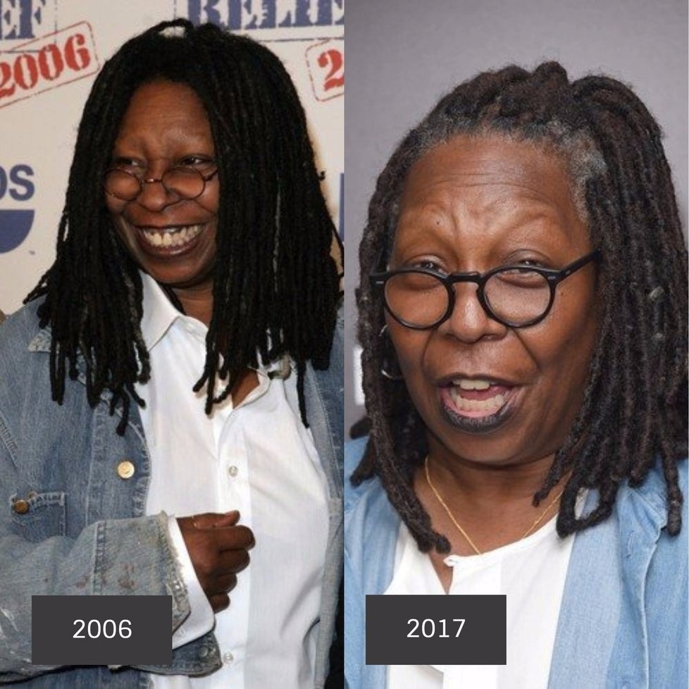 Oblíbená herečka Whoopi Goldberg